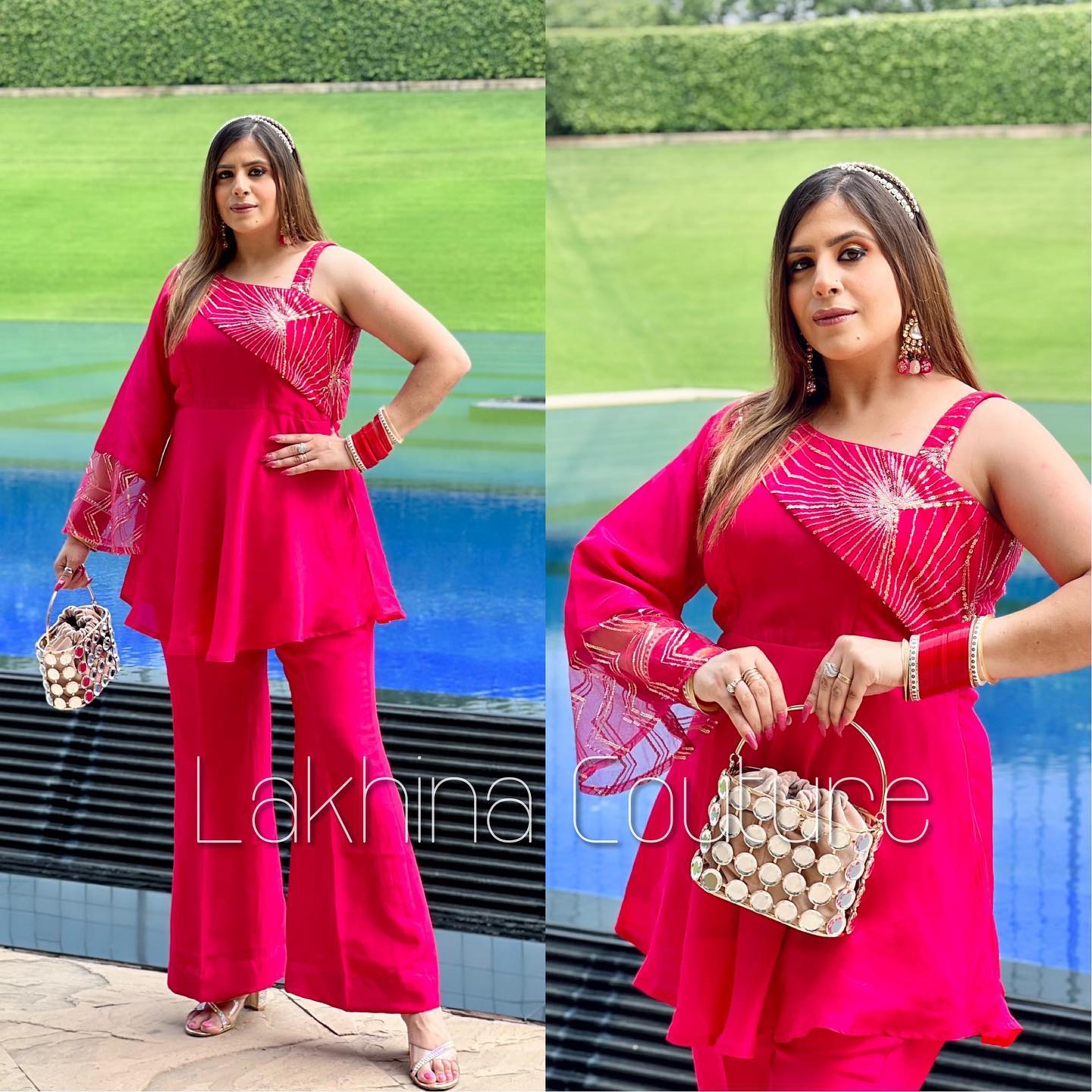 Pink Embroidered Co-Ord Set