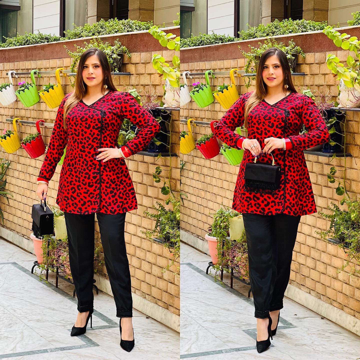 Red Cheetah Co-Ord Set