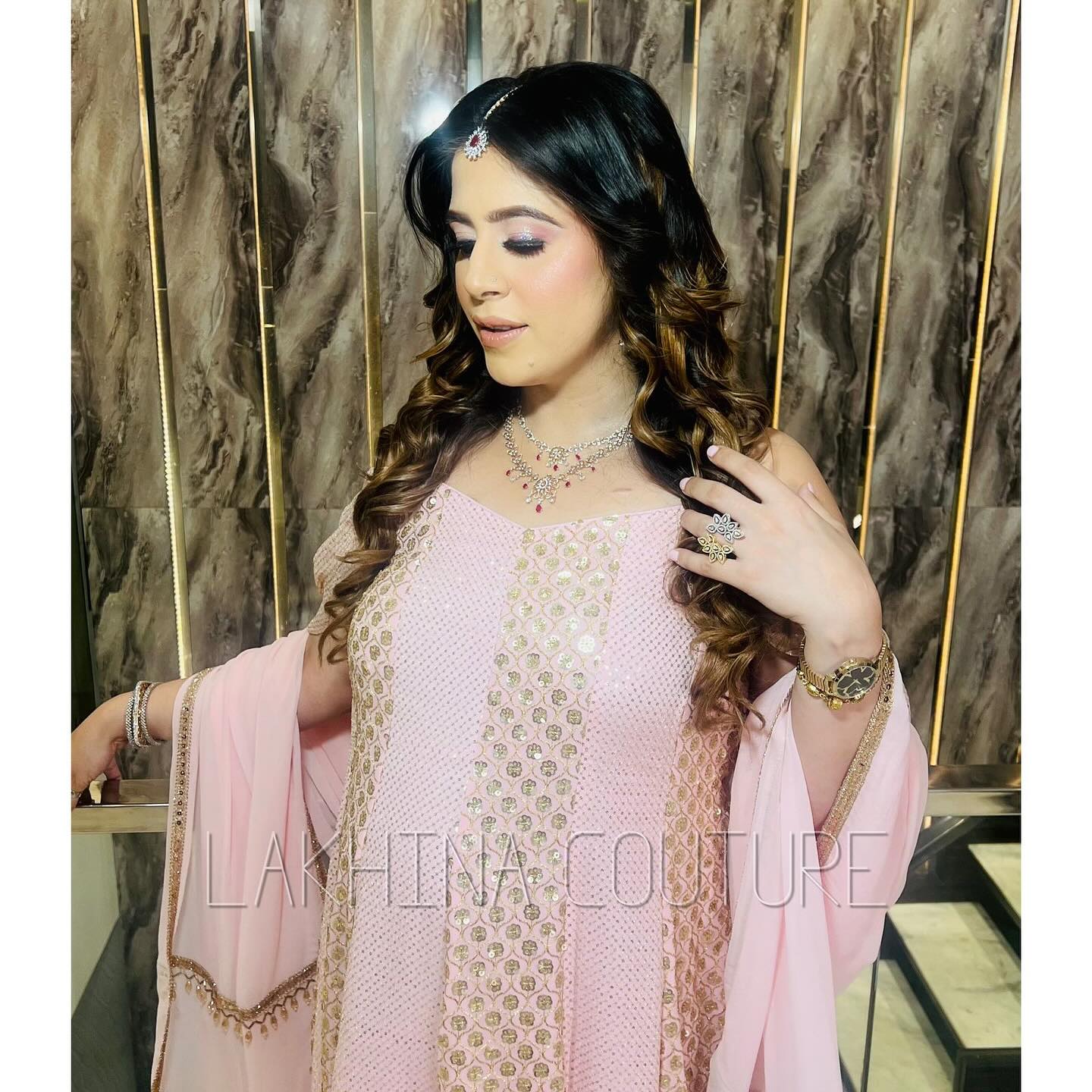 Vaishviâ€™s Pink Sequin Suit