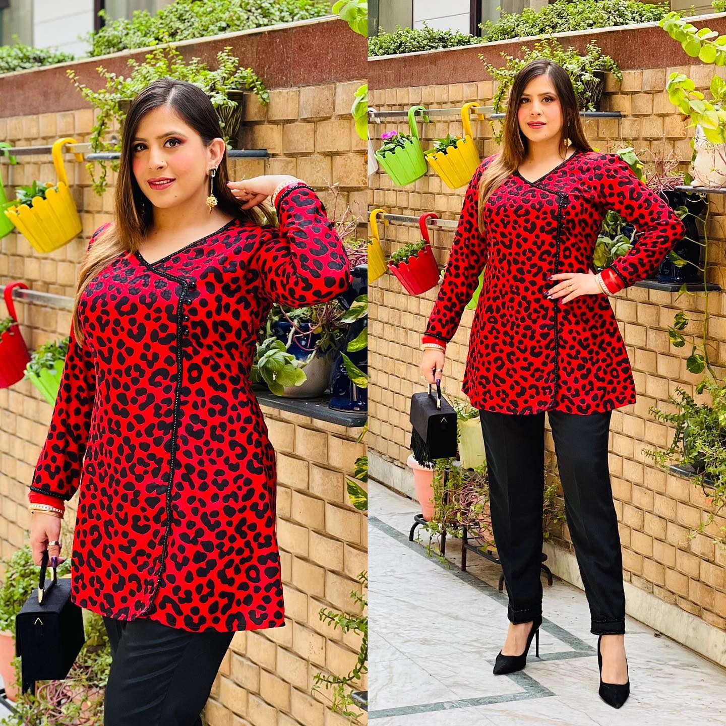 Red Cheetah Co-Ord Set