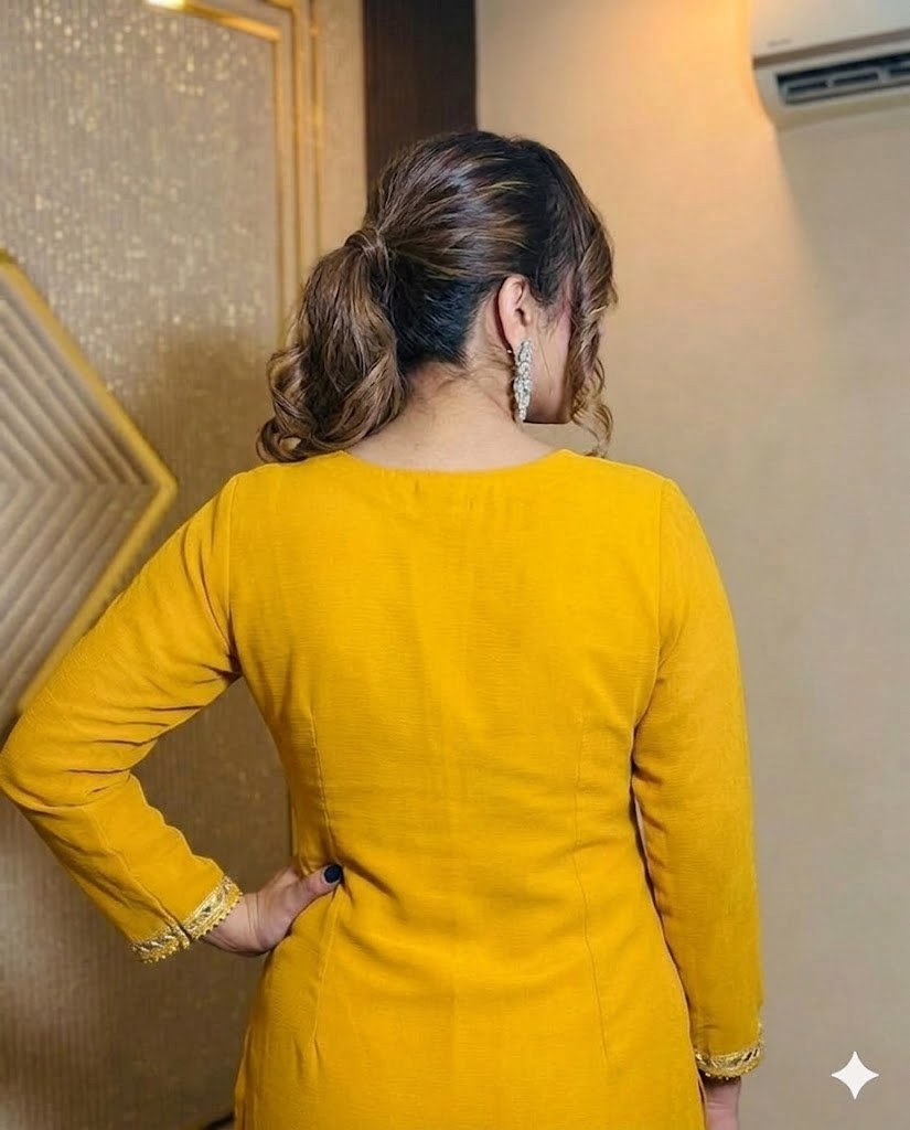 Yellow Georgette Suit