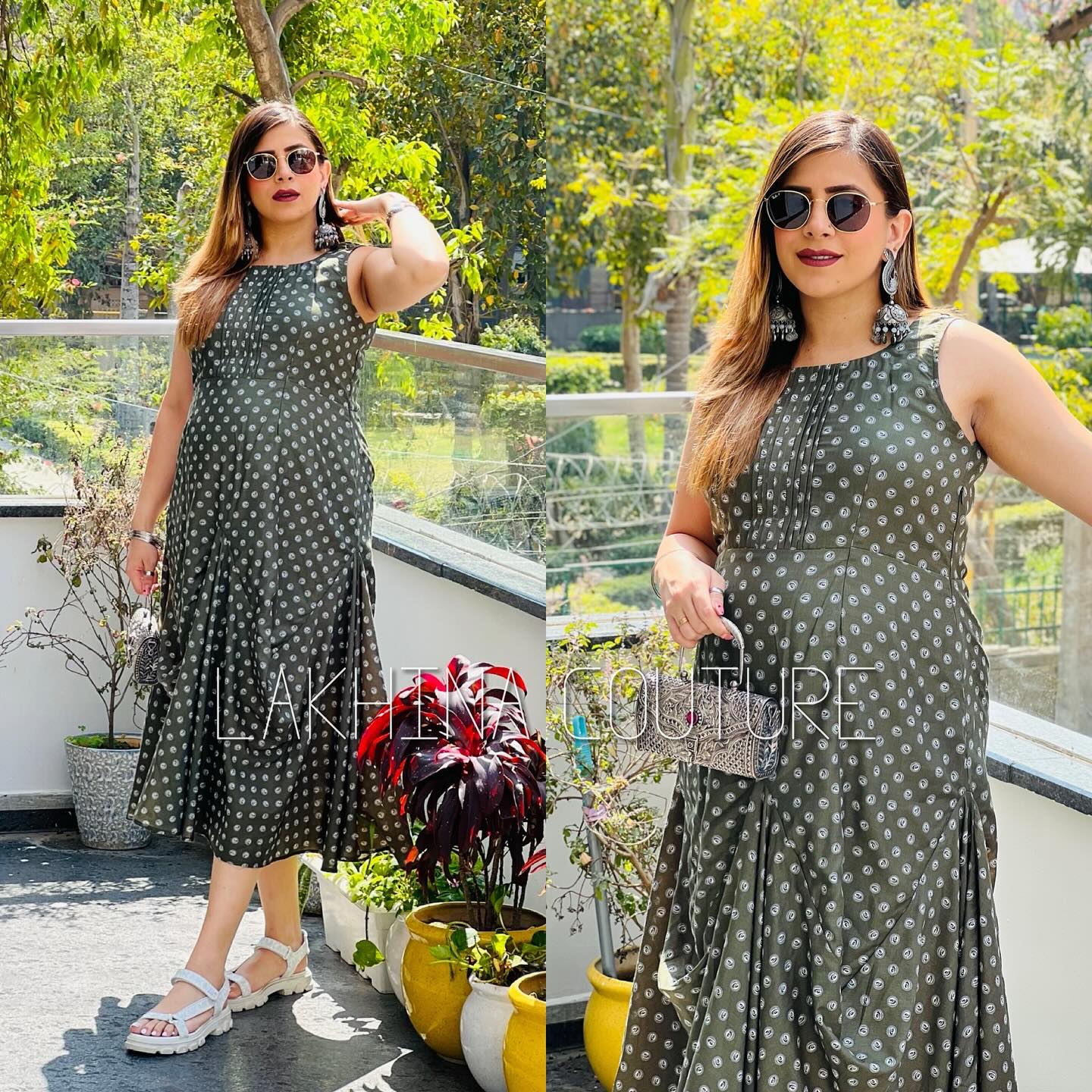 Green Casual Drape Dress