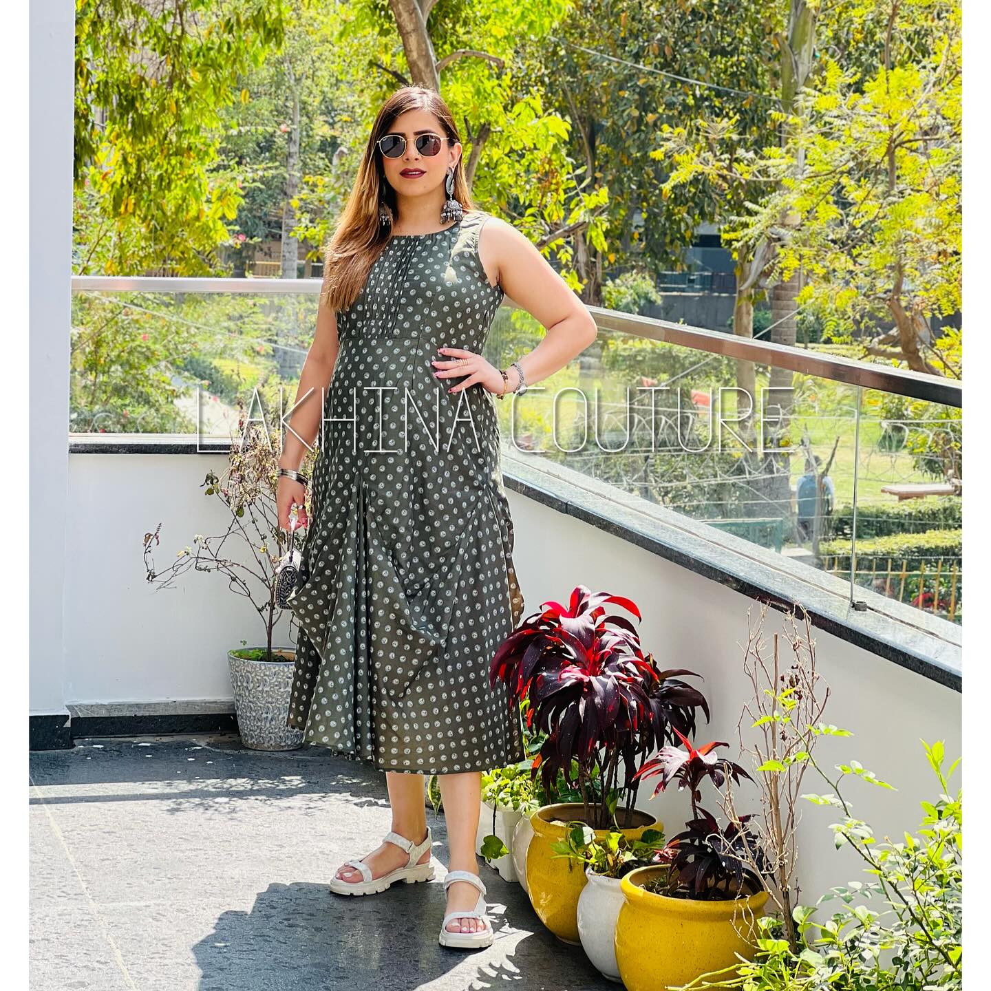 Green Casual Drape Dress