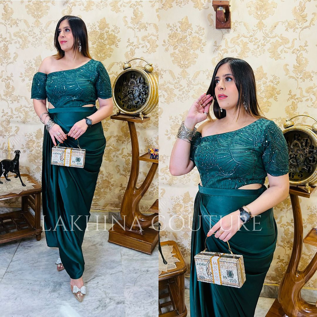 Bottle Green Cocktail Drape