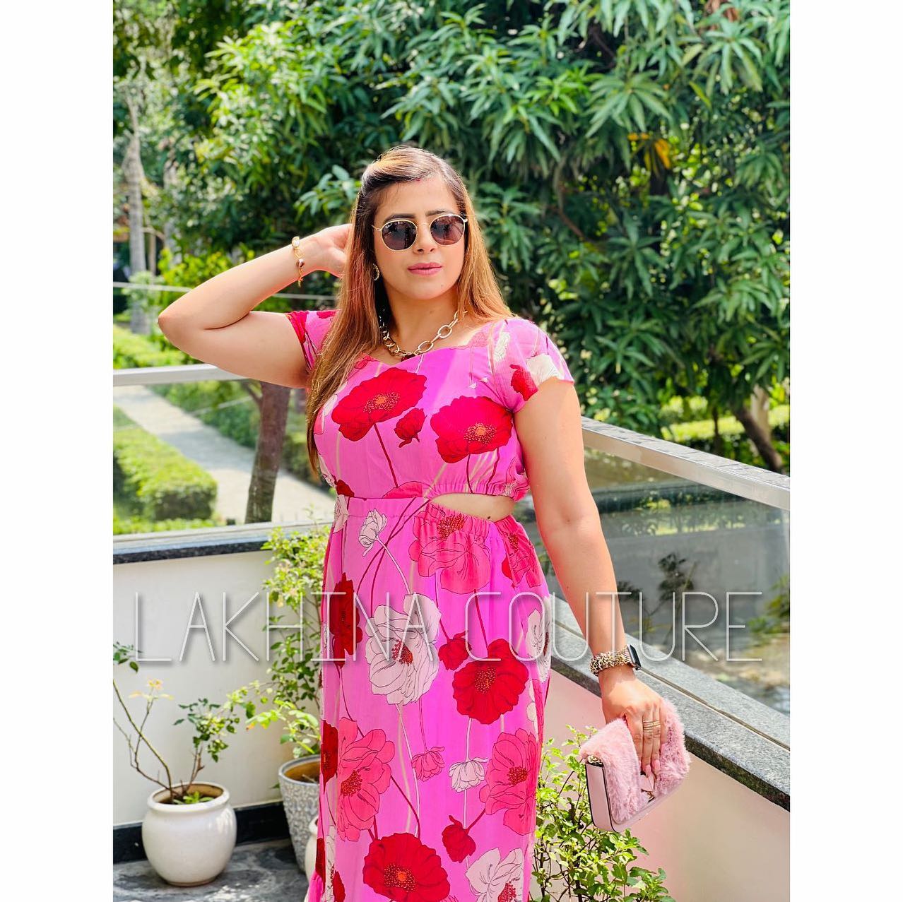Pink Floral Maxi