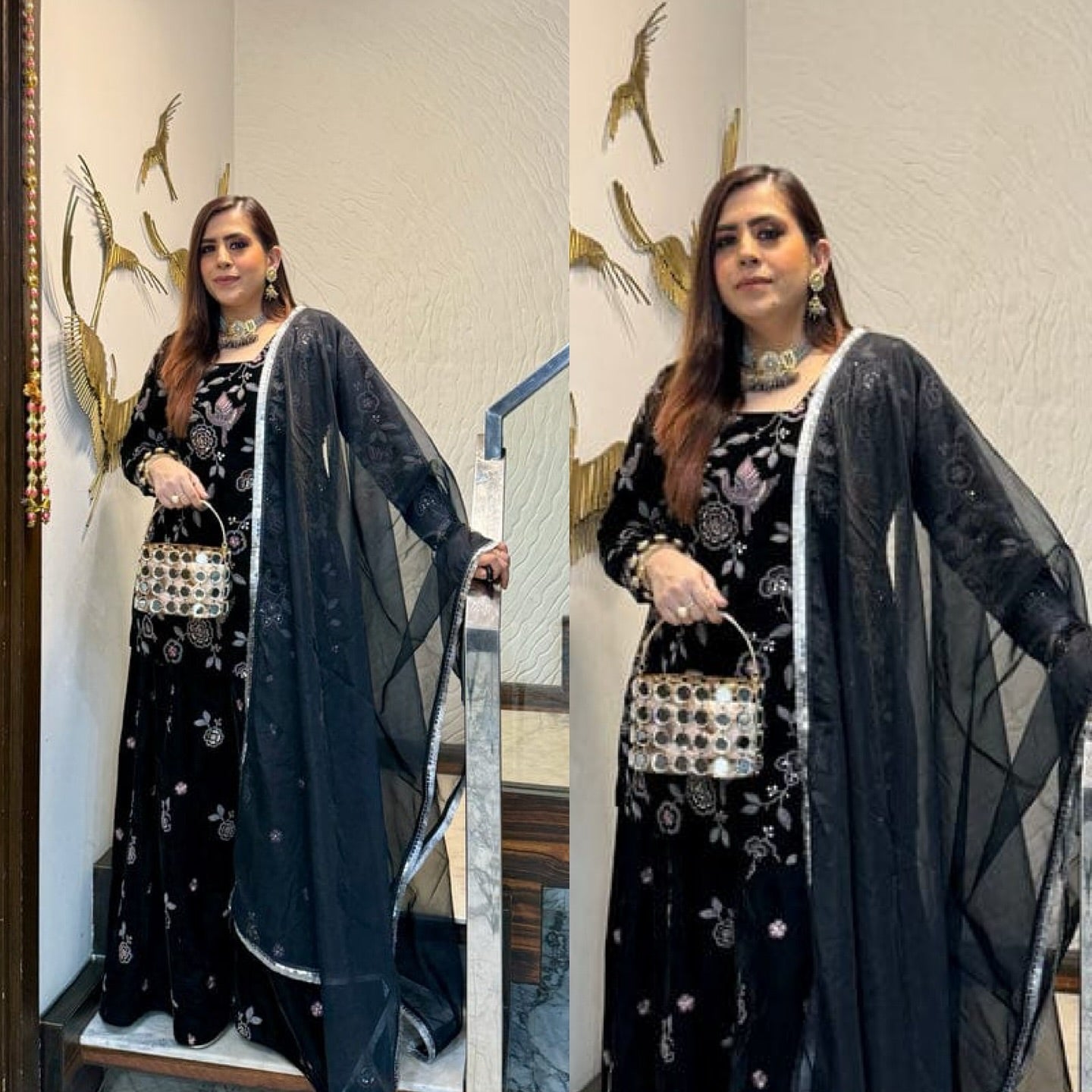 Black Magic Sharara Suit