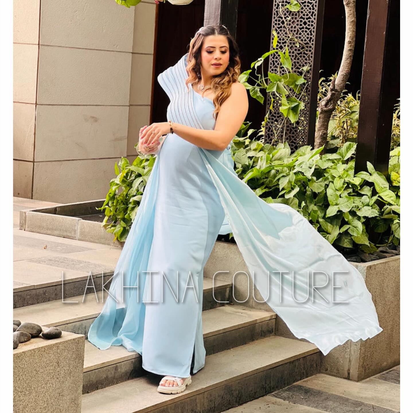 Sky Blue Power Mama Gown