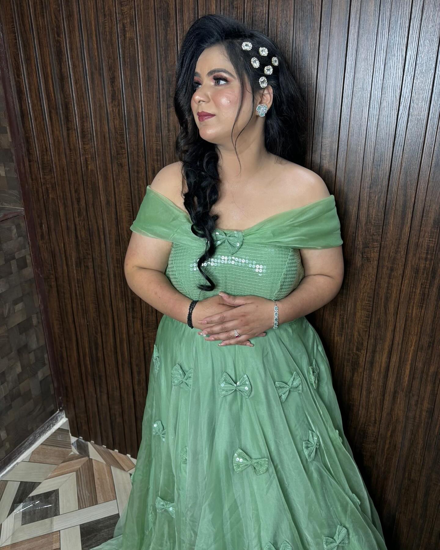 Sage Green MaternityÂ Gown