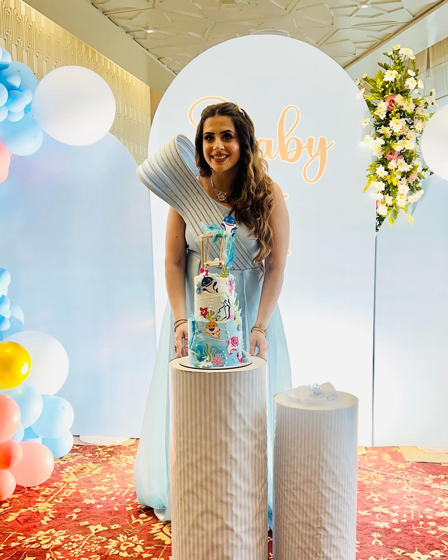 Sky Blue Power Mama Gown