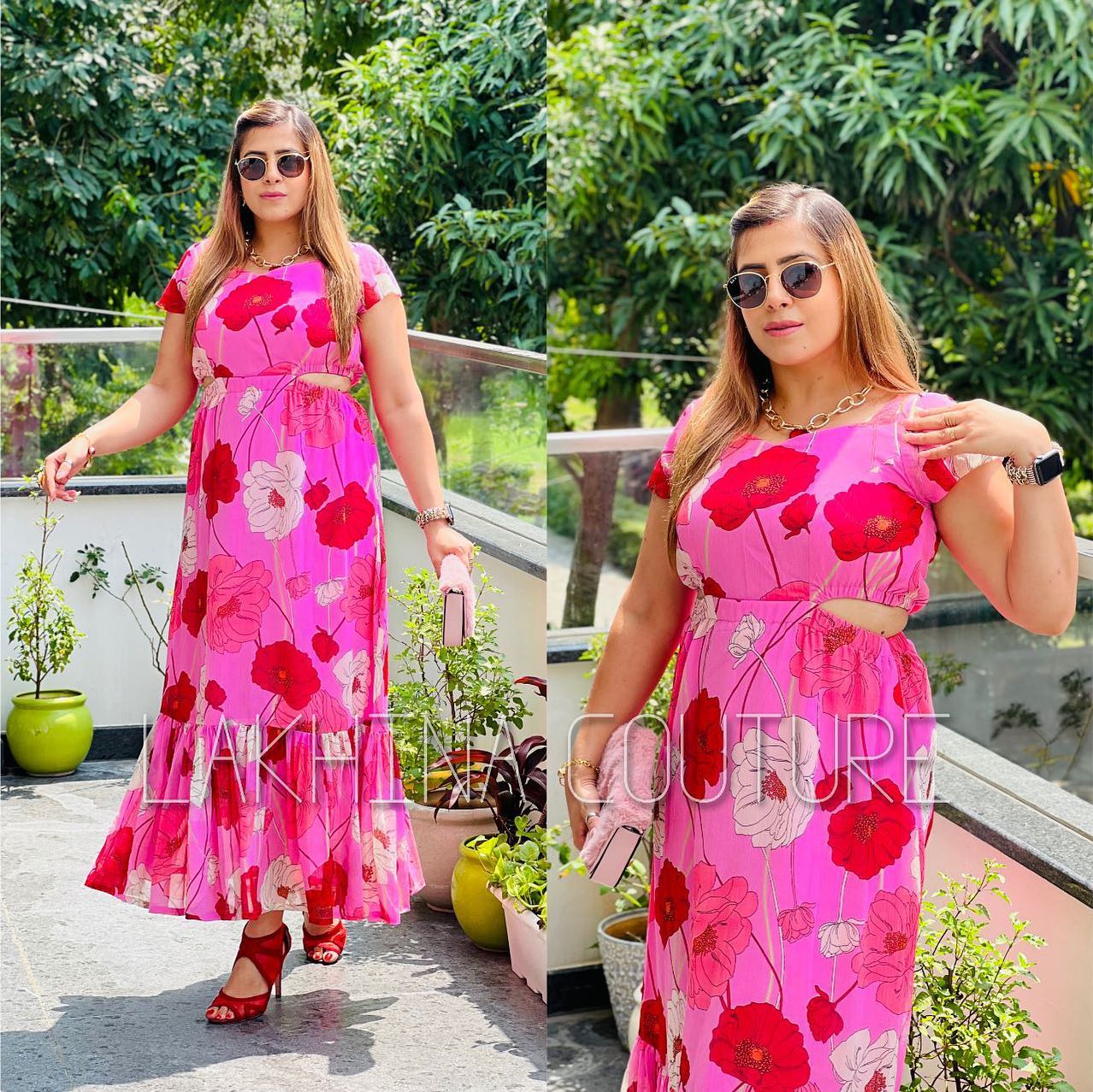 Pink Floral Maxi