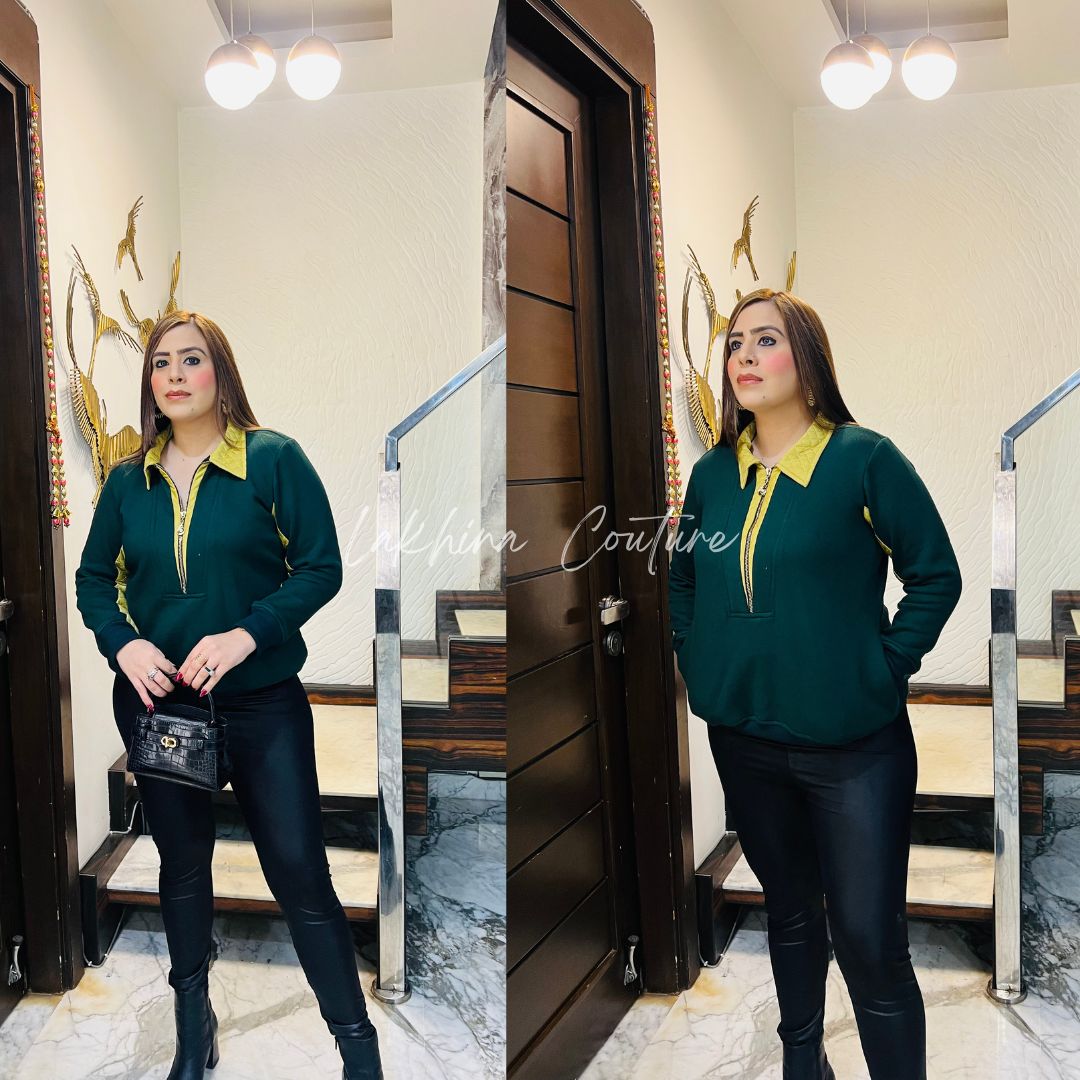 Bottle Green Quilted Top