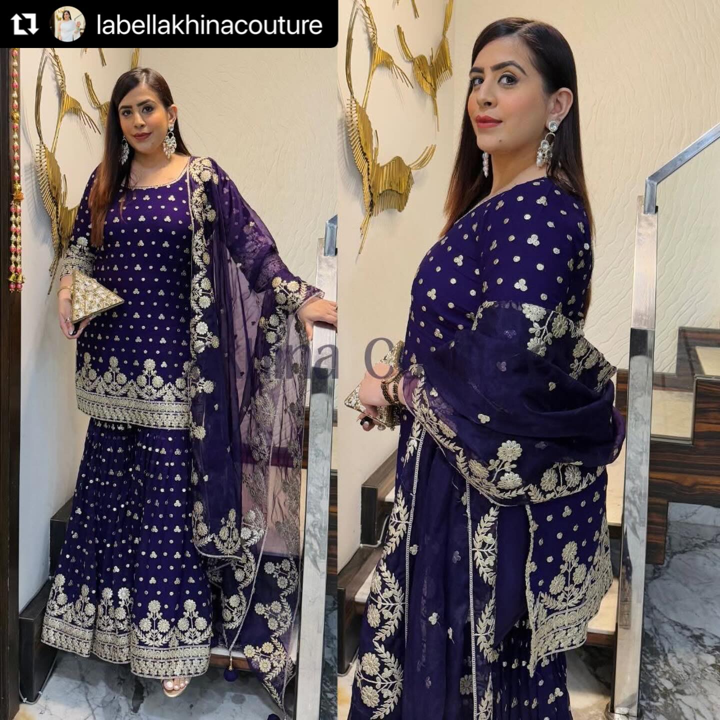 Rajasthani Blue Garara Suit
