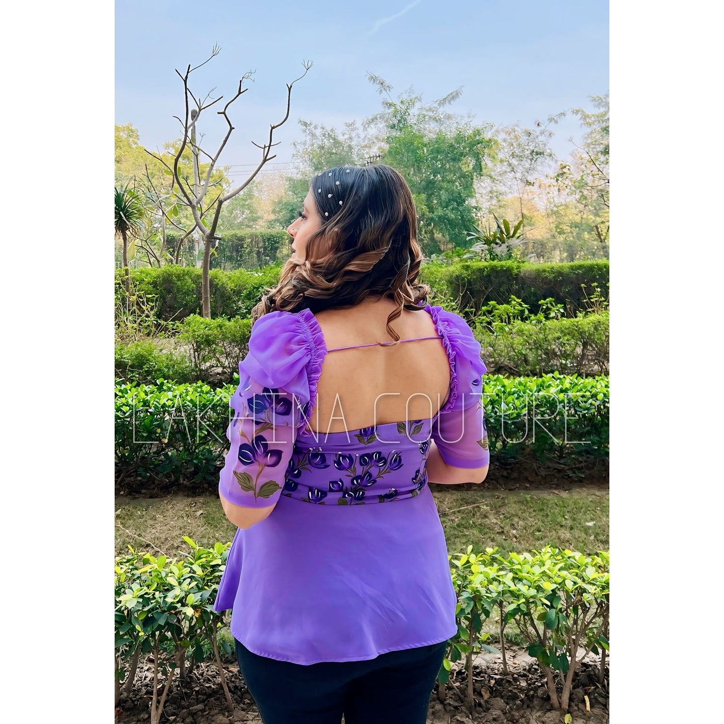 Lavender Handpainted Top