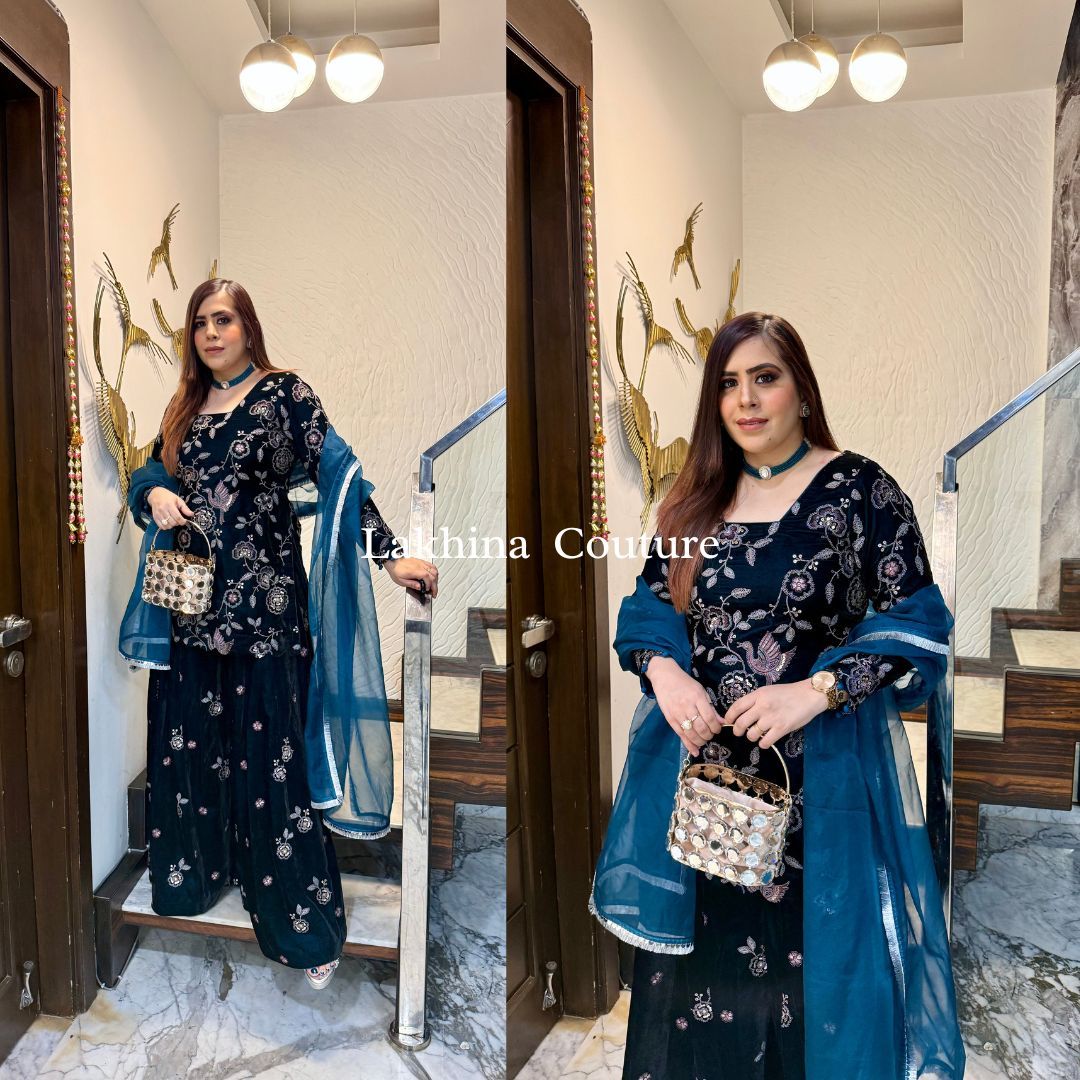 Peacock Power Sharara suit