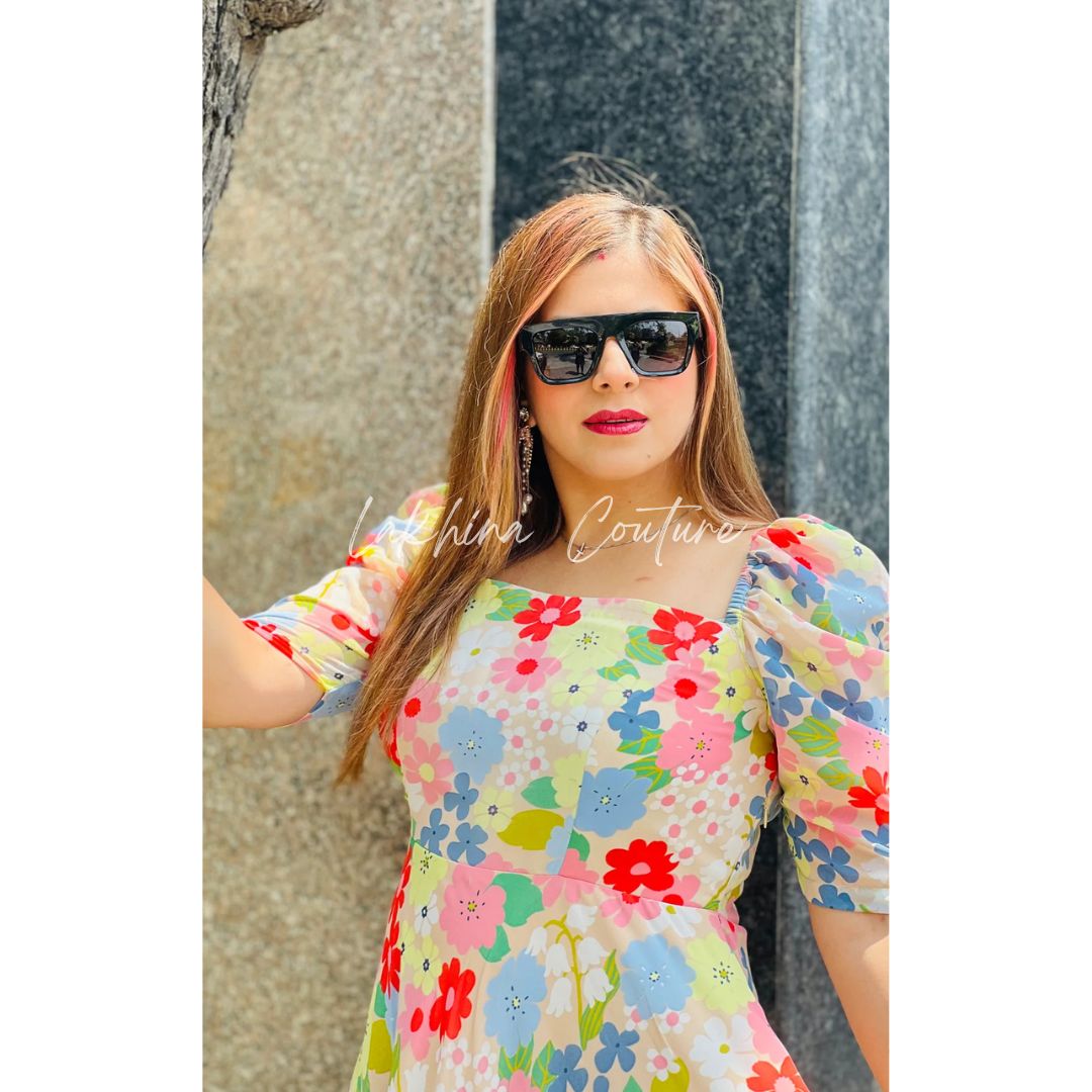 Multicolored Flower Maxi