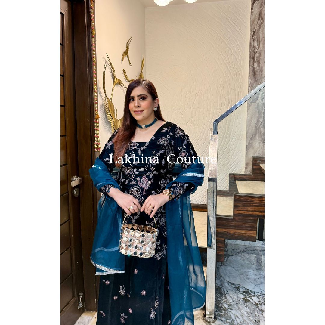 Peacock Power Sharara suit