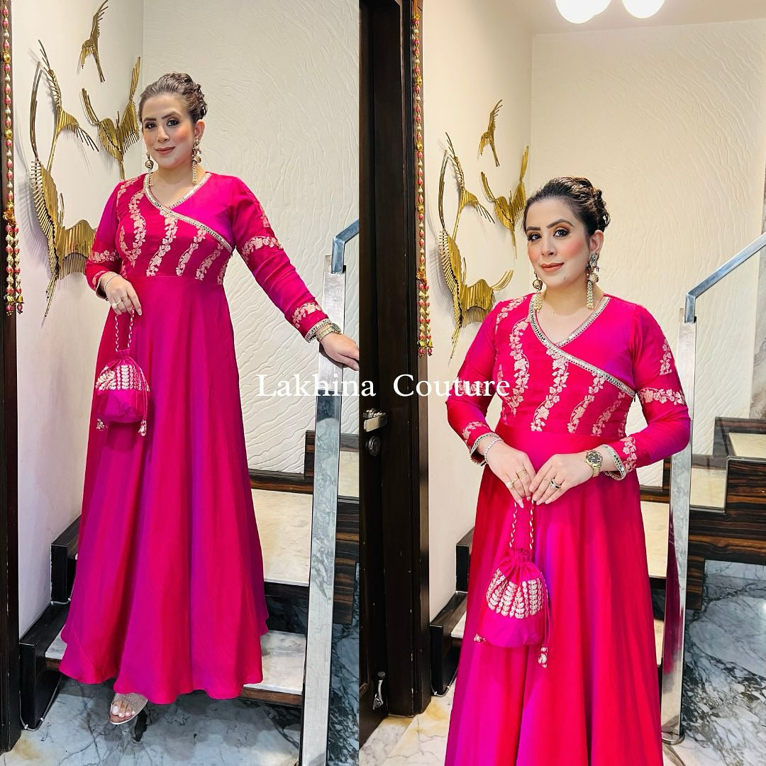 Banaras ka Pink Winter Gown