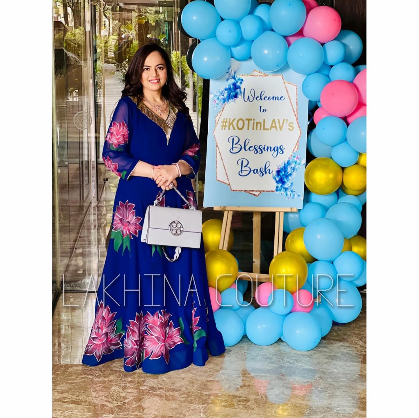Blue Handpainted Gown