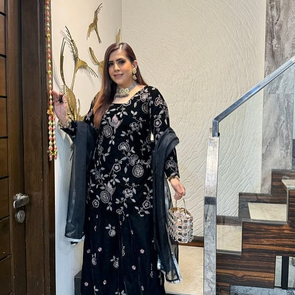 Black Magic Sharara Suit