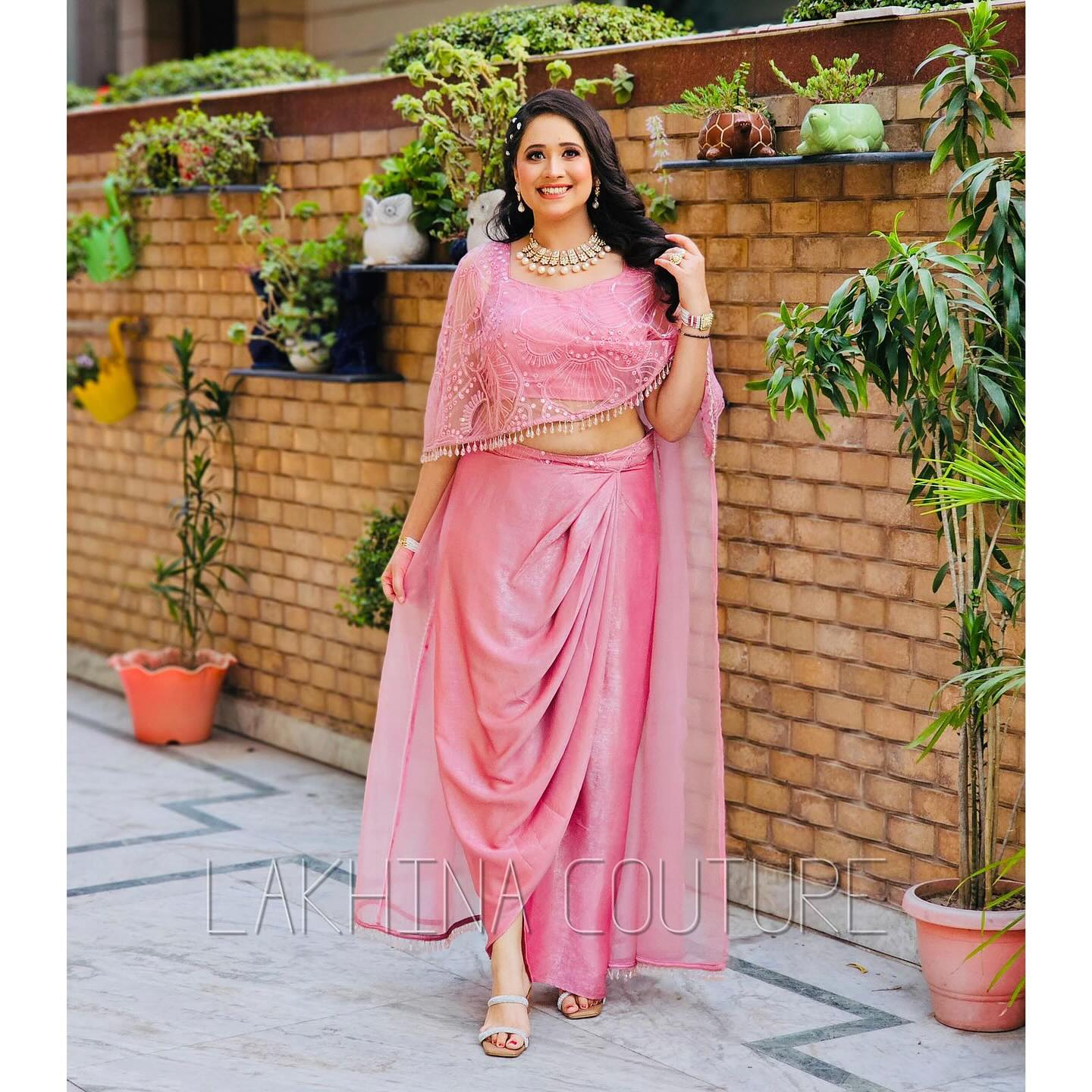 Pink Drape Skirt Duo