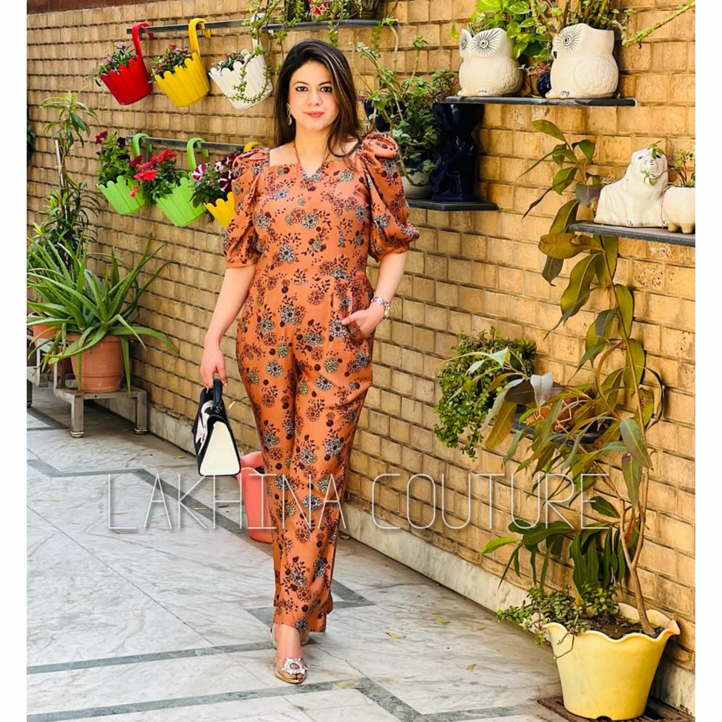 Cute Peach Jumpsuit