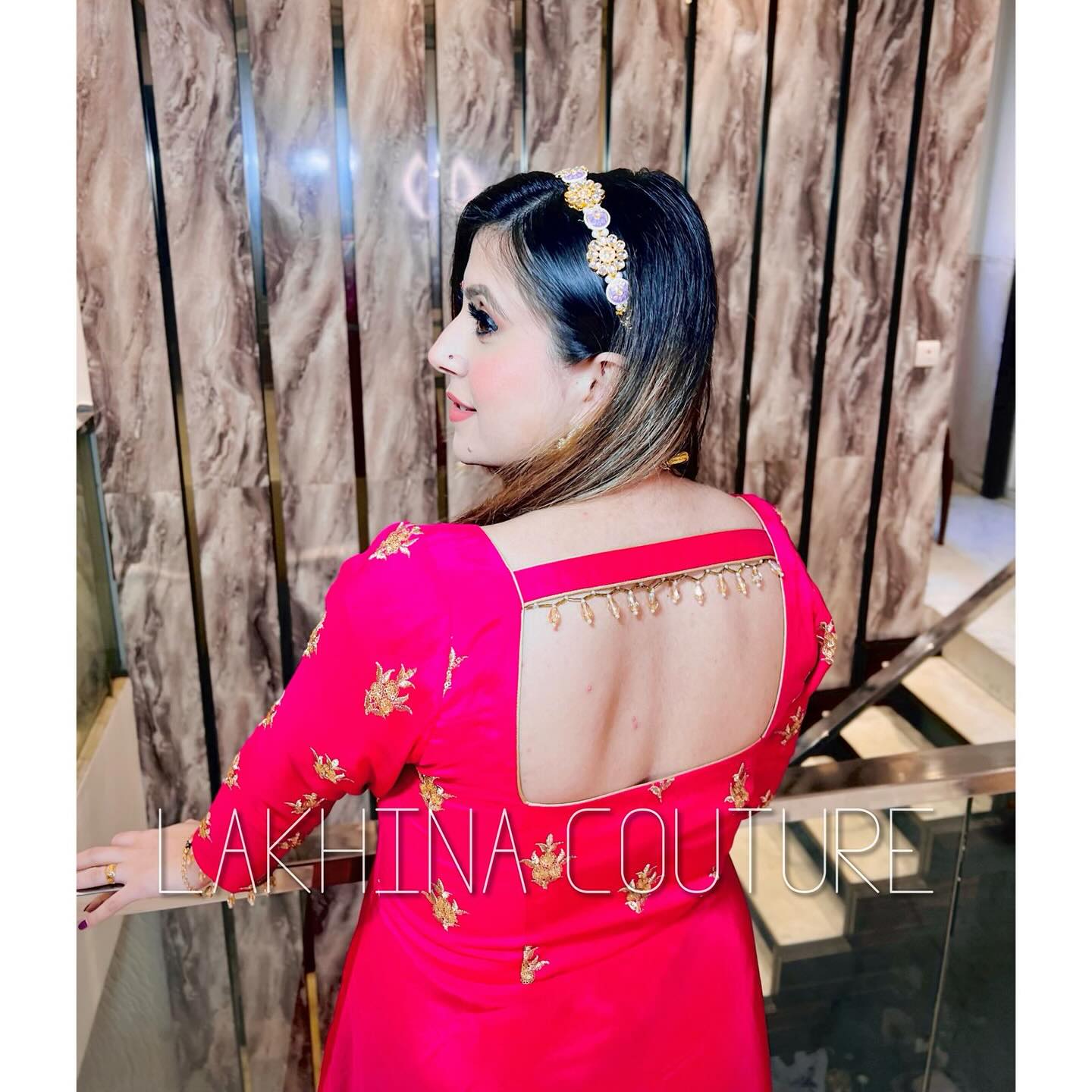 Hot Pink Crepe Anarkali