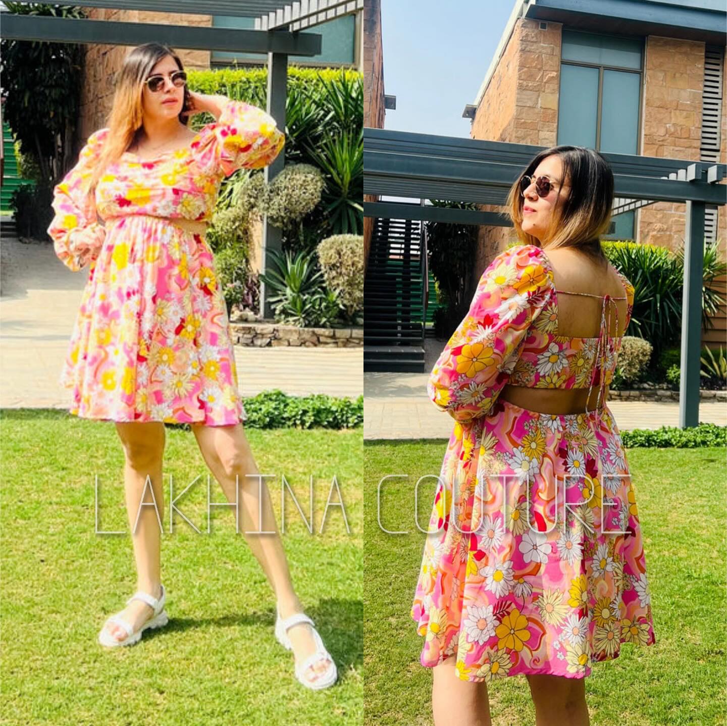 Cute Pink Cuts Dress