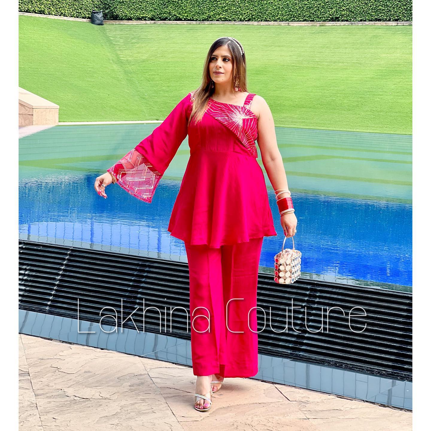 Pink Embroidered Co-Ord Set