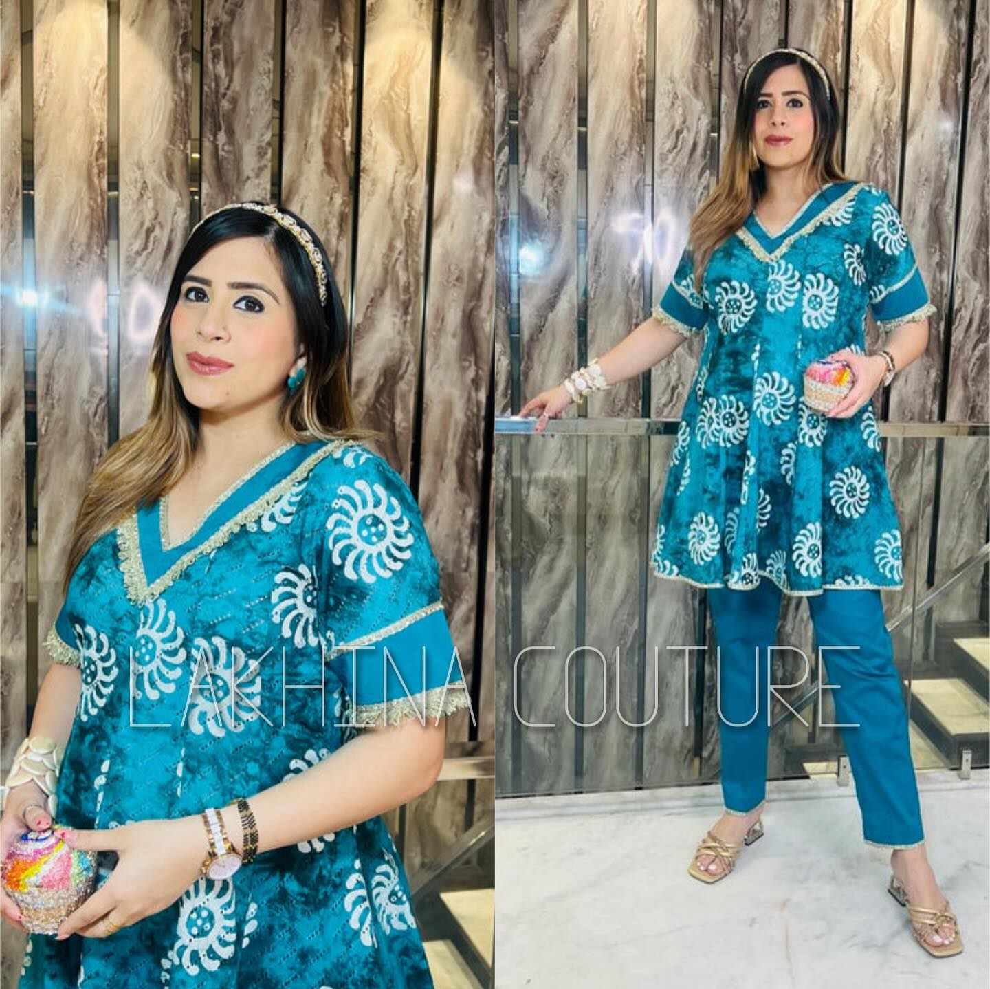 Teal Cotton Batik Co-Ord