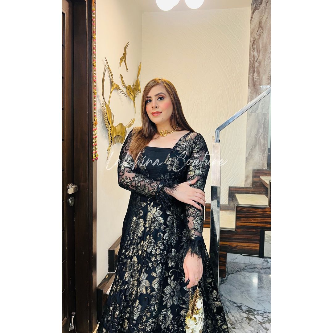 Black Bougainvillea Gown