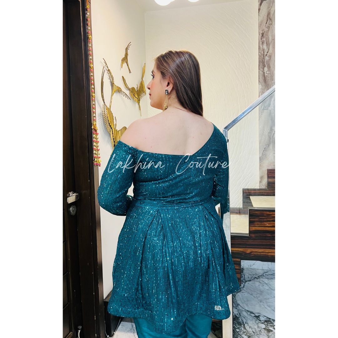 Forest Green sequin co-ord