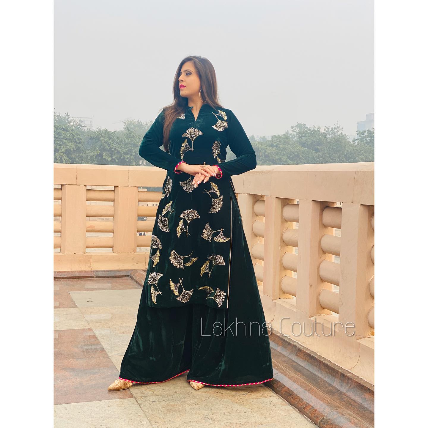 Bottle Green Velvet Suit