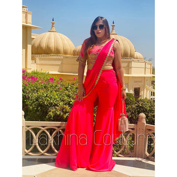 Carrot Garara Saree