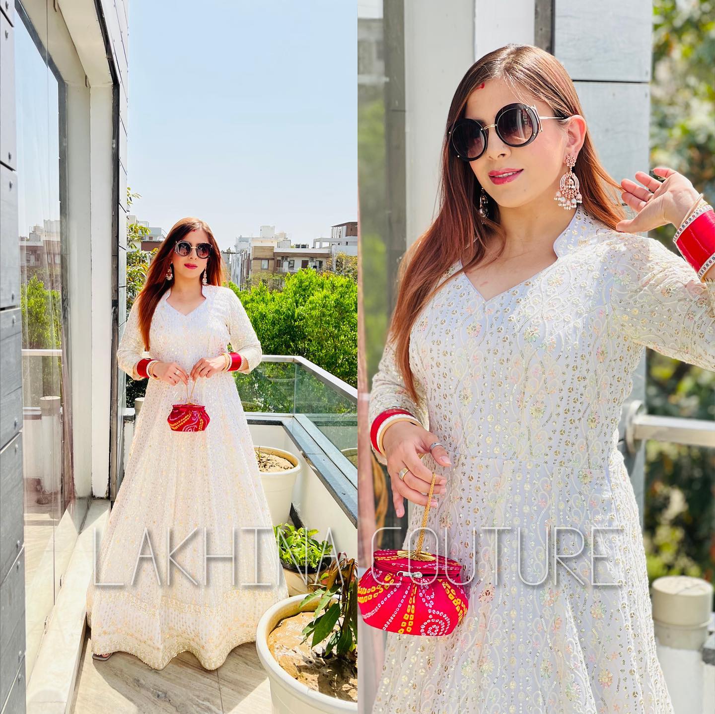 White Pure Chikankari Anarkali