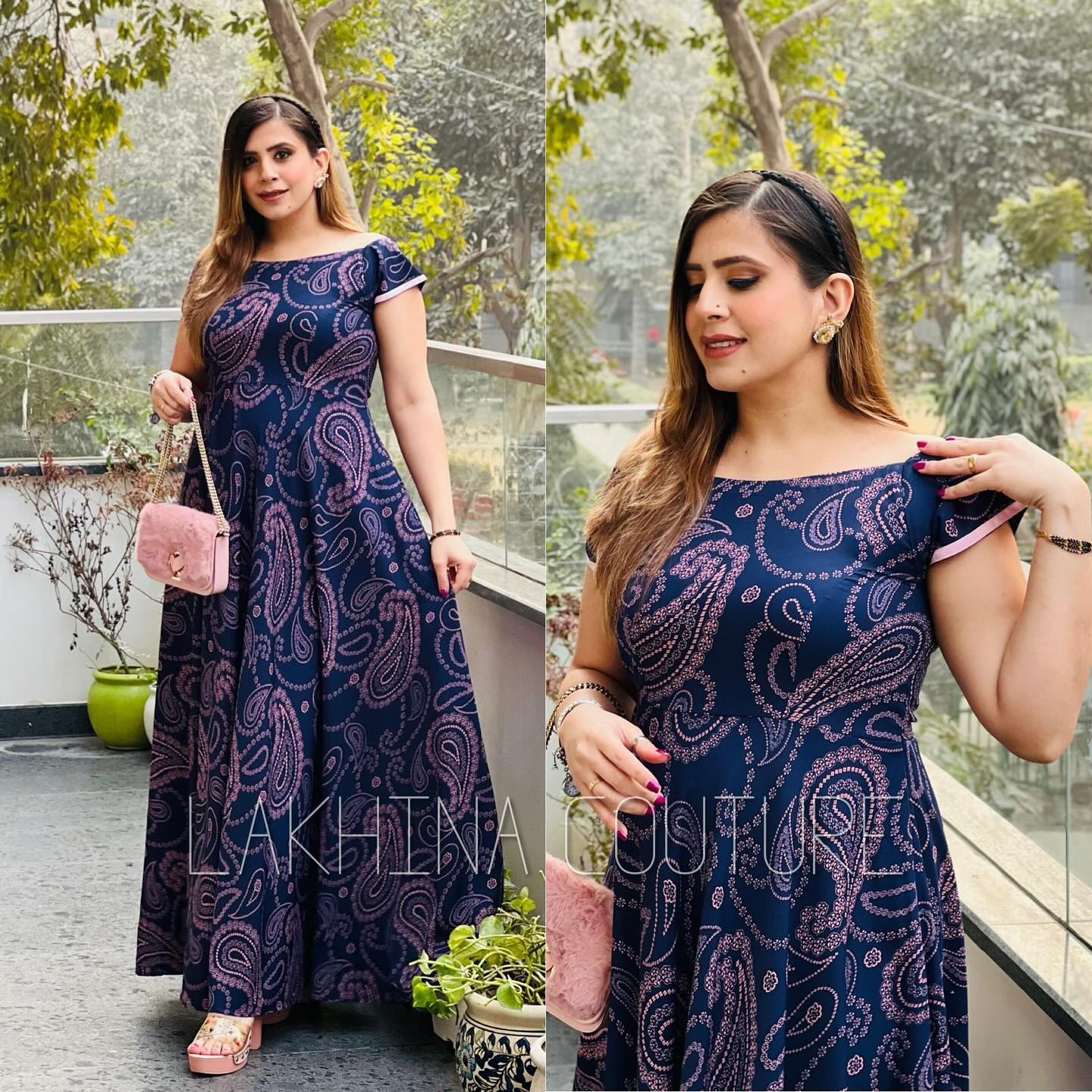 Navy Blue PaisleyÂ Maxi