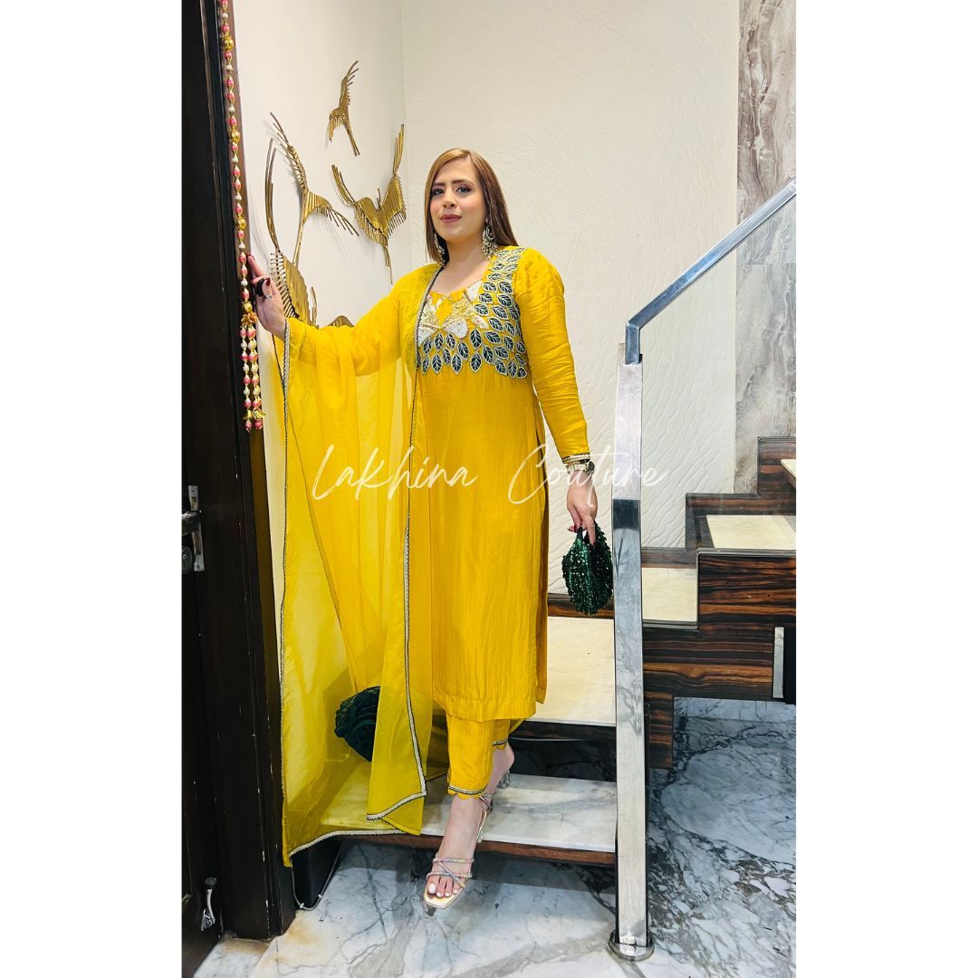 Winter Haldi Suit