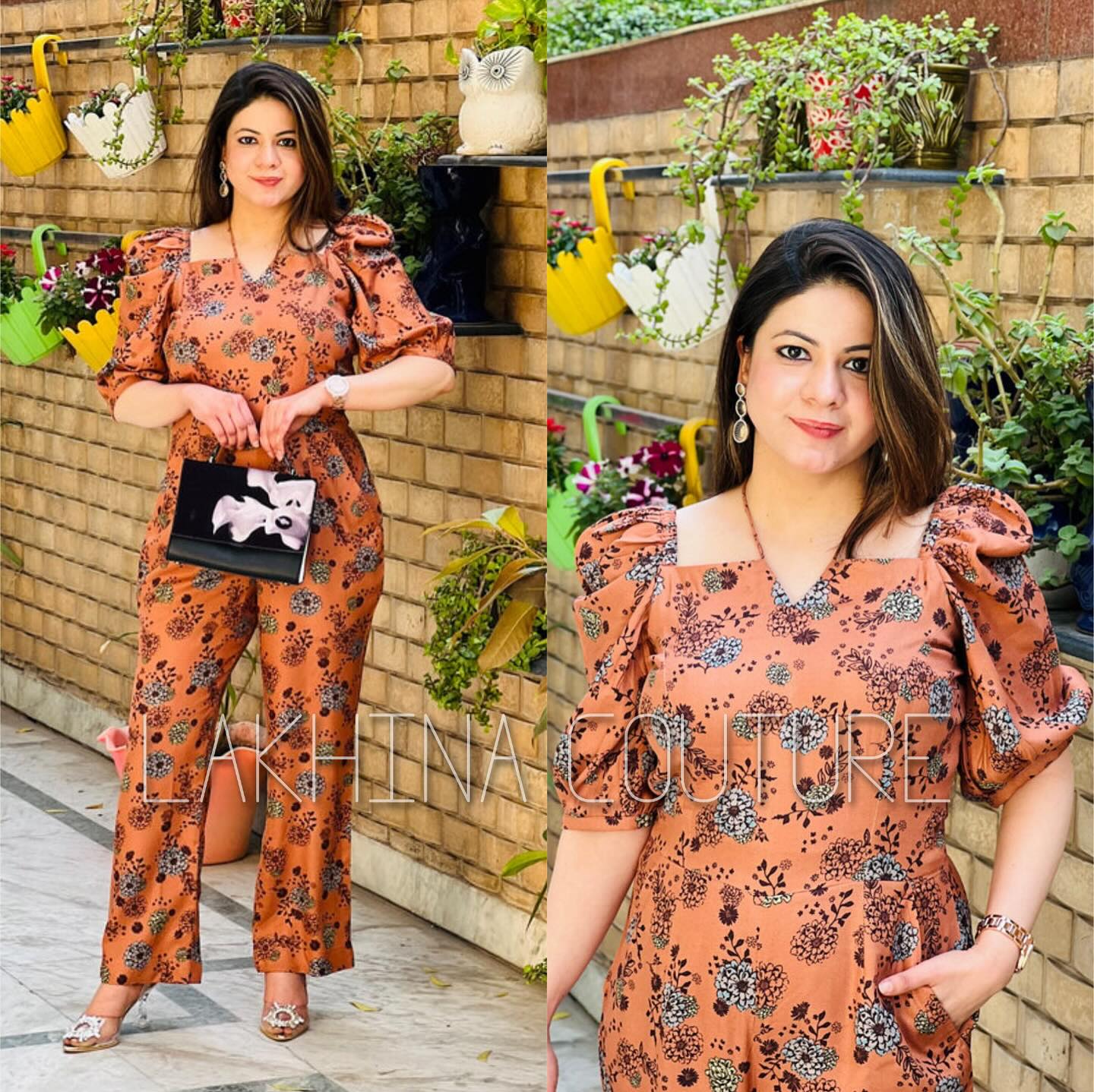 Cute Peach Jumpsuit