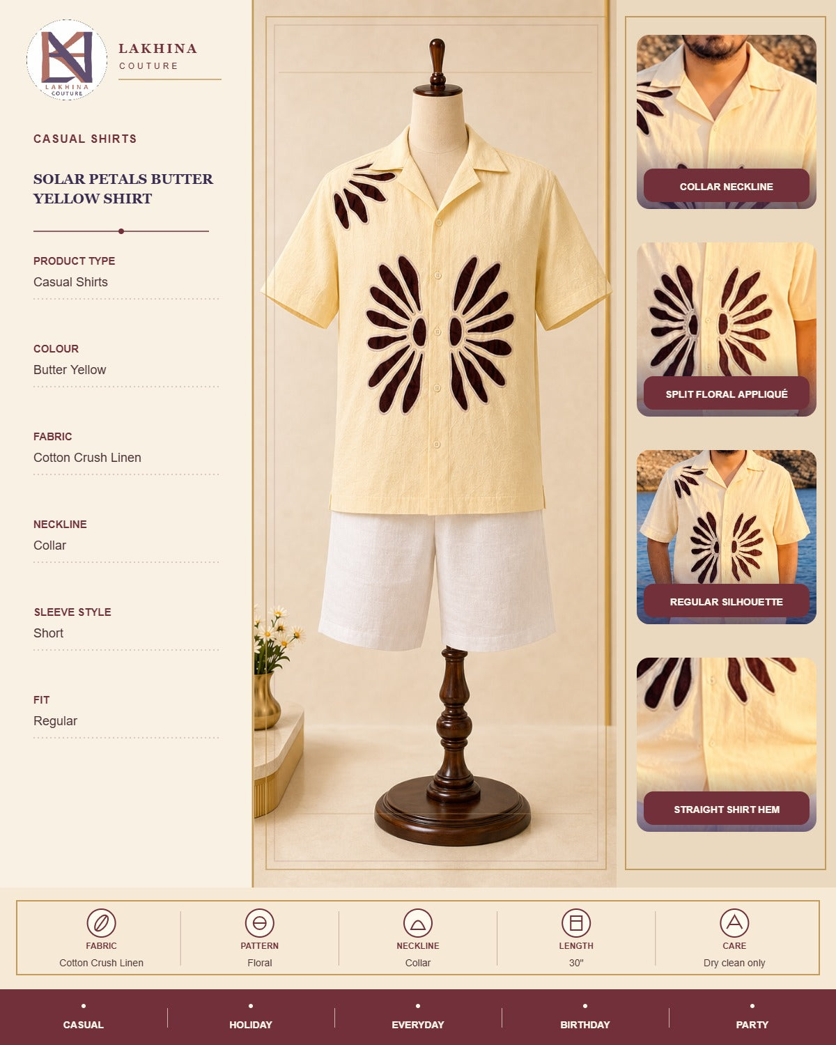 Solar Petals Butter Yellow Co-ord Set