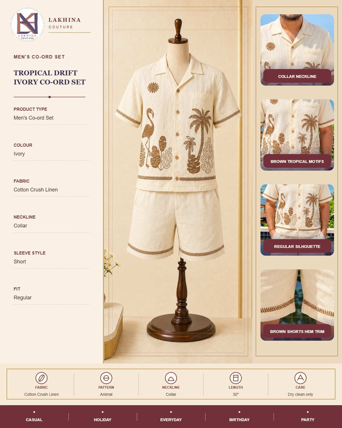 Tropical Drift Ivory Co-Ord Set