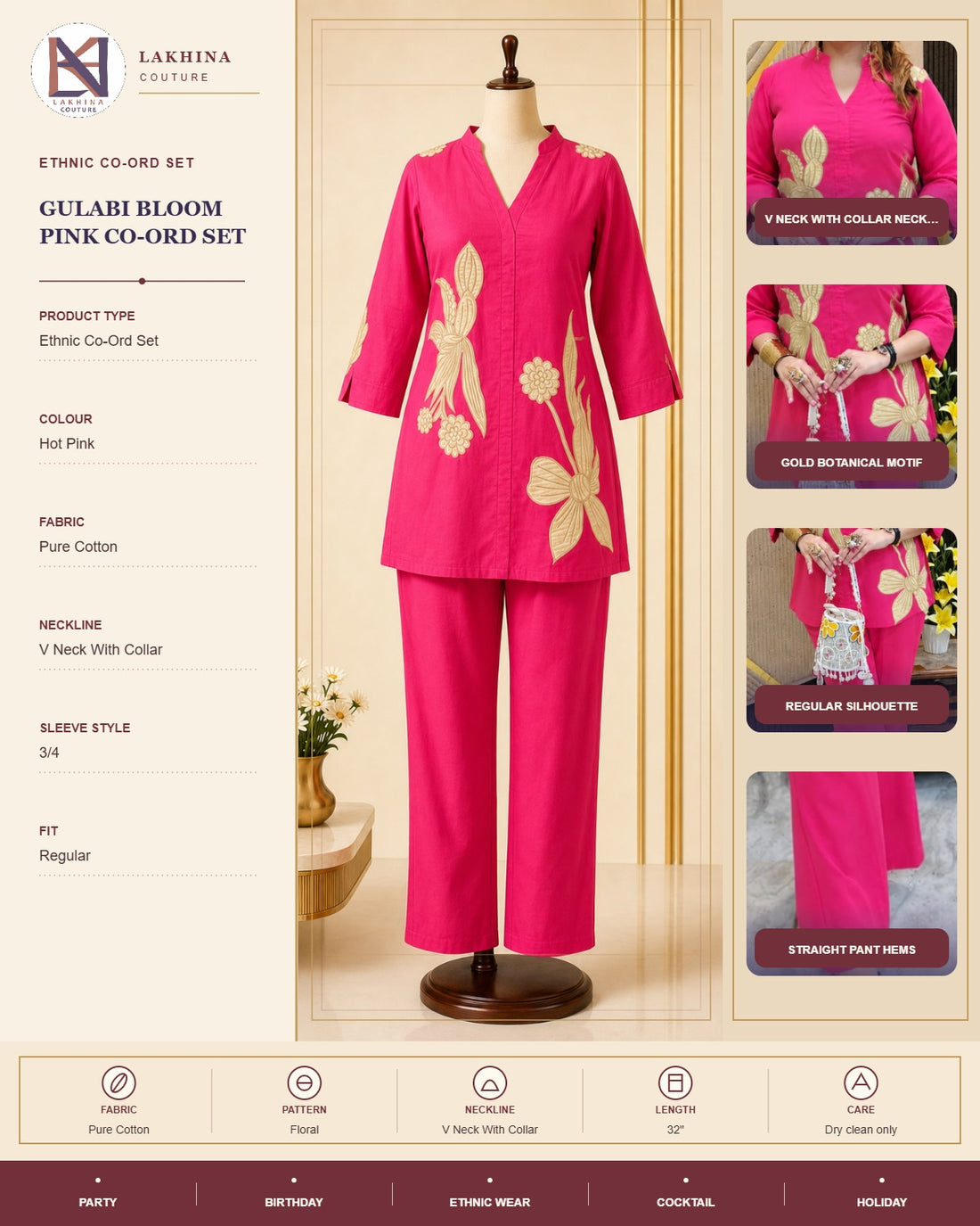 Gulabi Bloom Pink Co-Ord Set