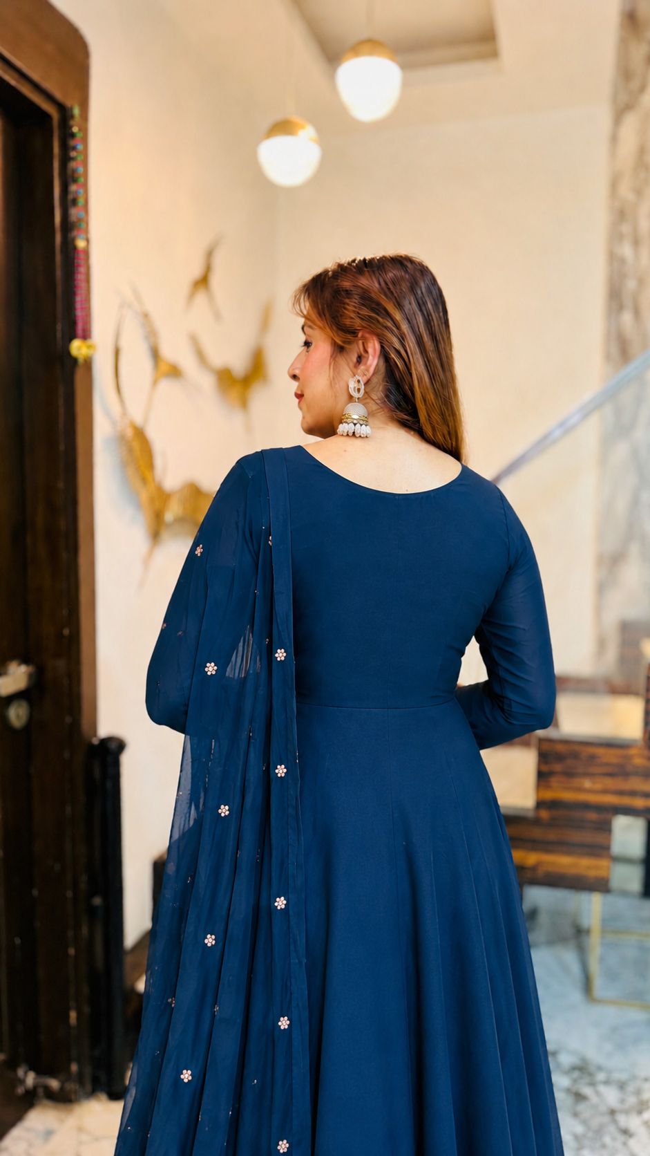 Teal Symphony Anarkali | Lakhina Couture - Look 4