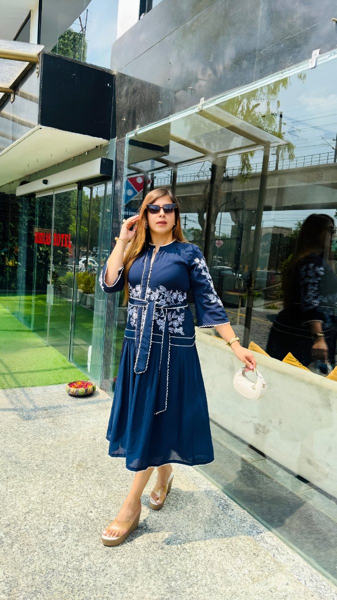 Beijing Blue Midi Dress