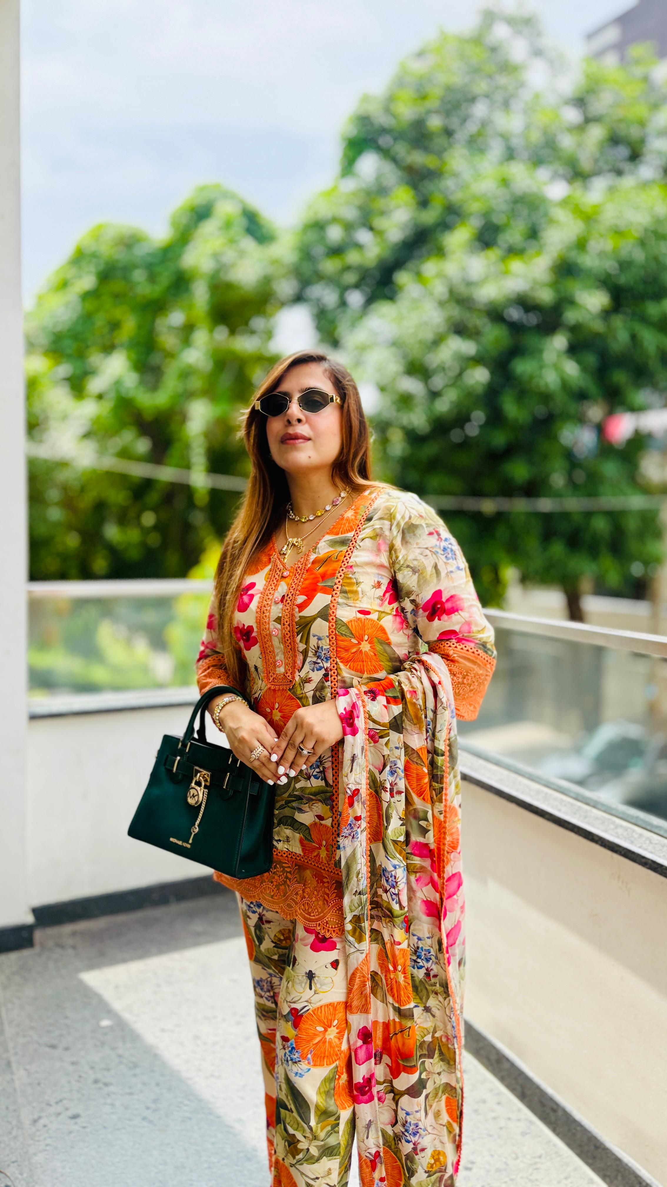 Citrus Muslin Suit