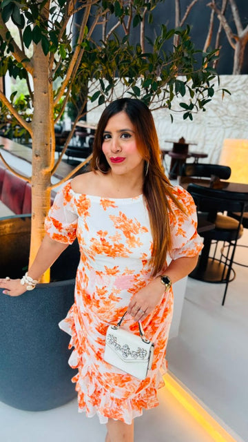 Orange Capsule Midi Dress