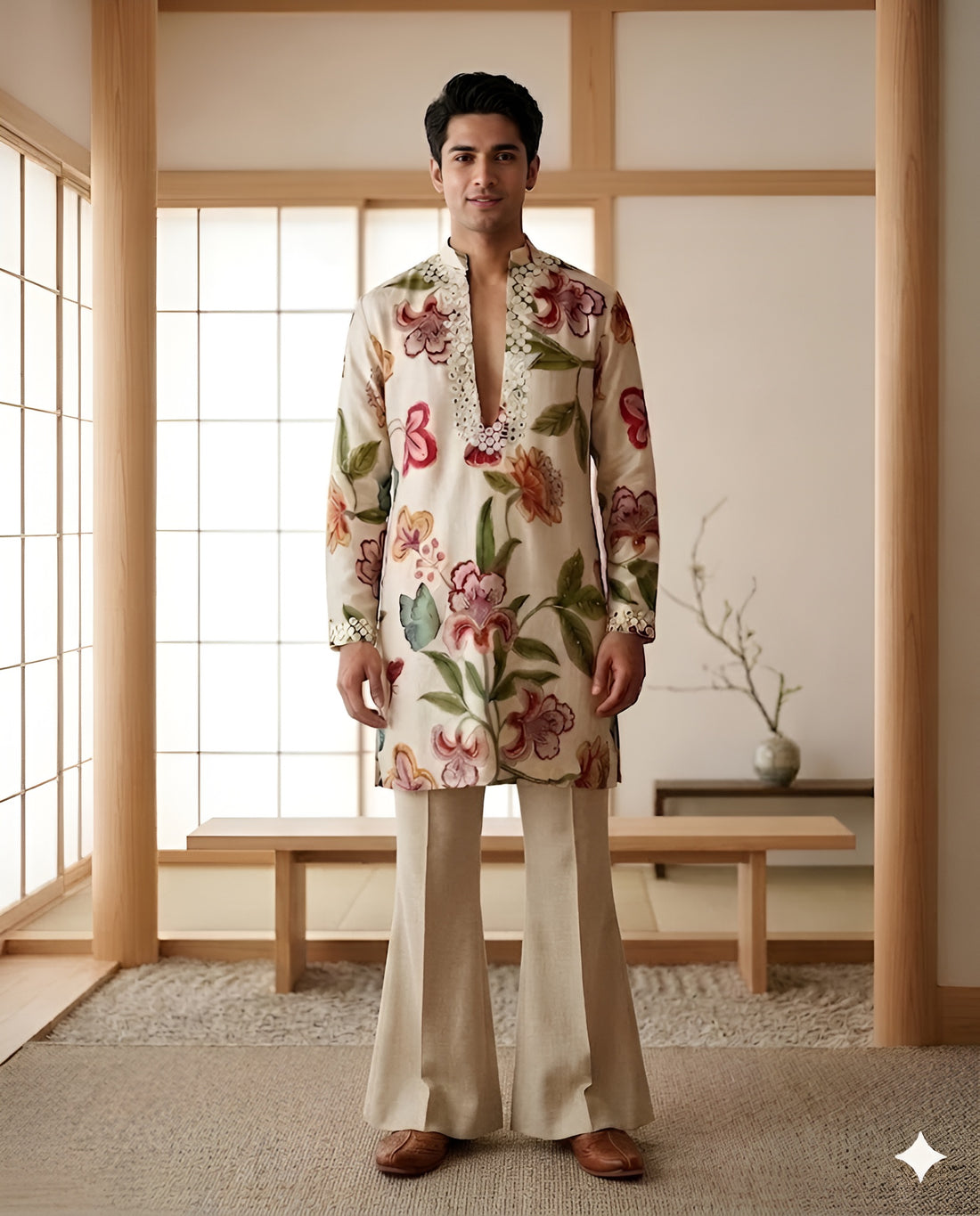 Men’s Festive Wear Floral Kurta