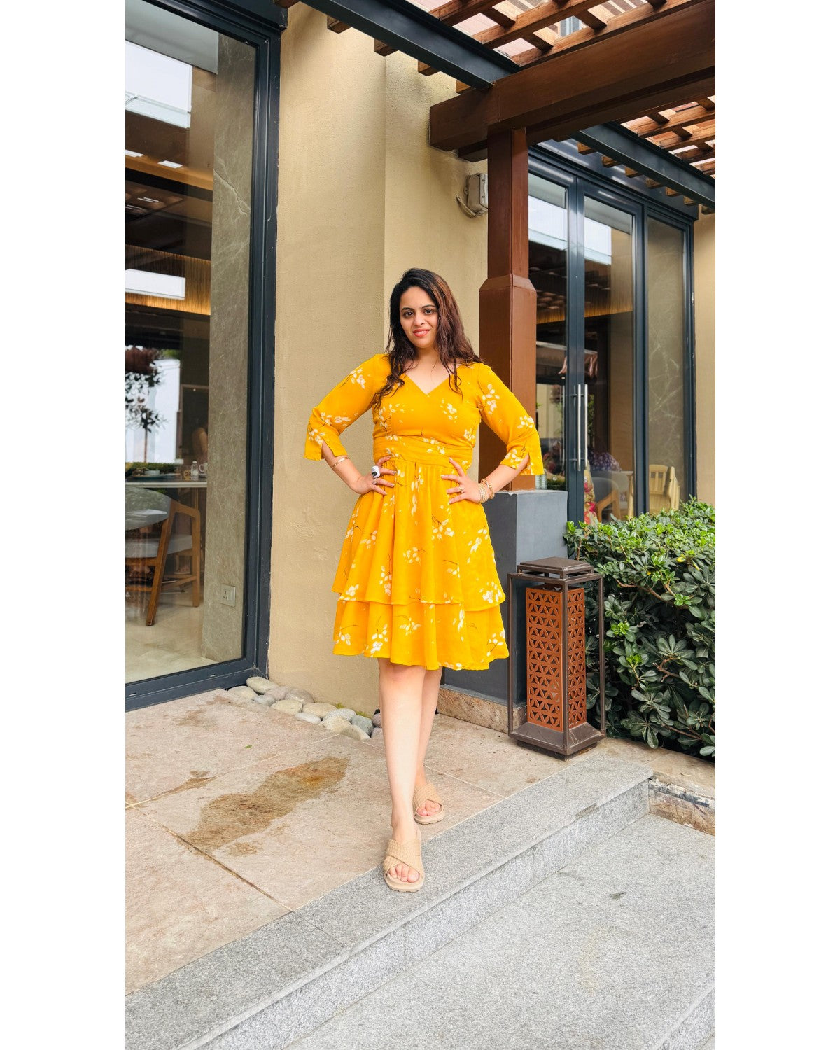 Sunlit Bloom Yellow Dress