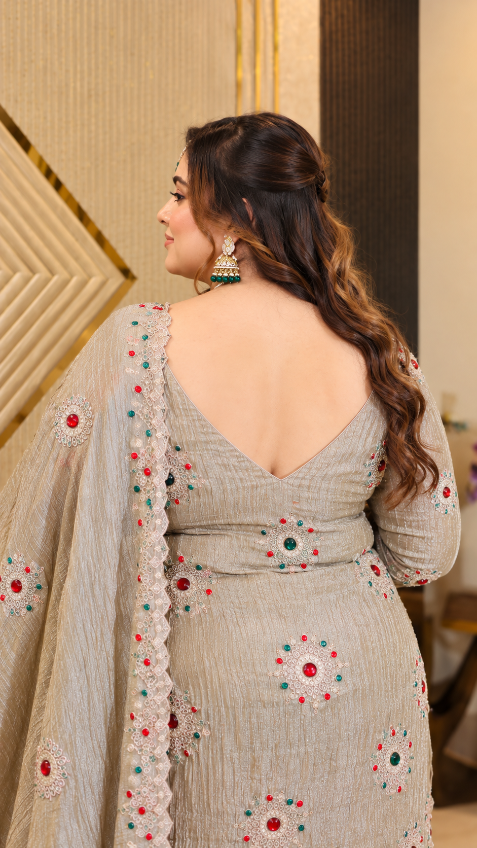 Moonlit Mosaic Taupe Garara Suit