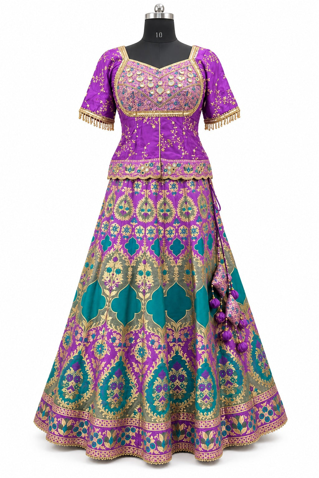 Rajwada Mosaic Purple Lehenga Set