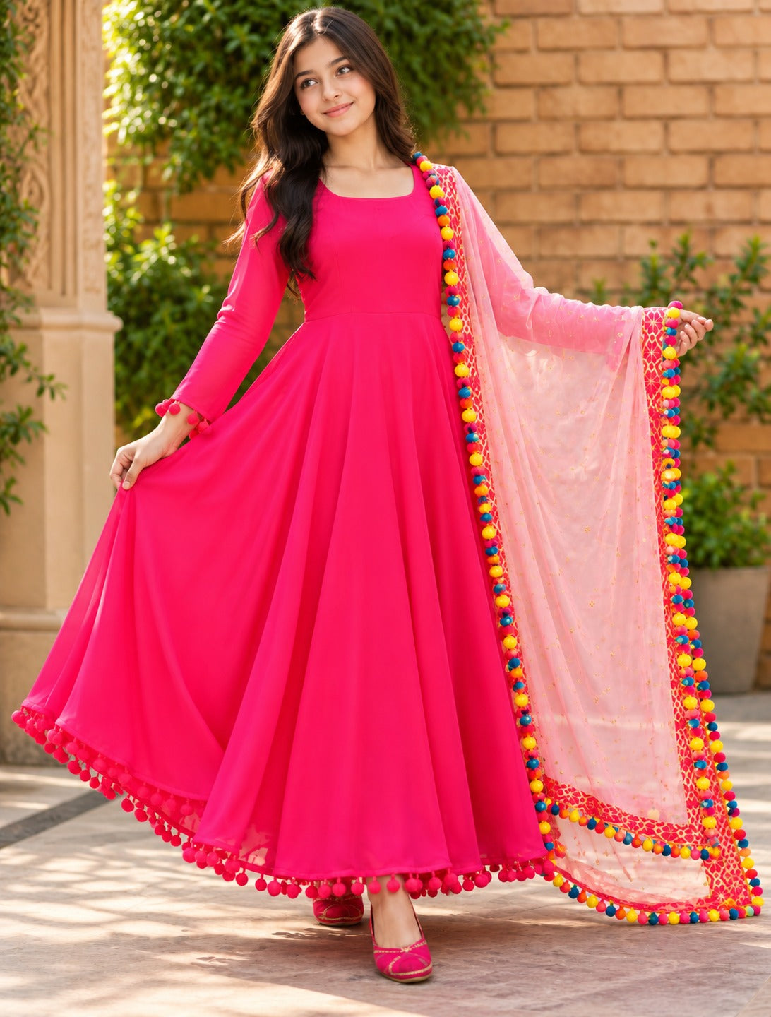 Gulabi Jashn Hot Pink Anarkali