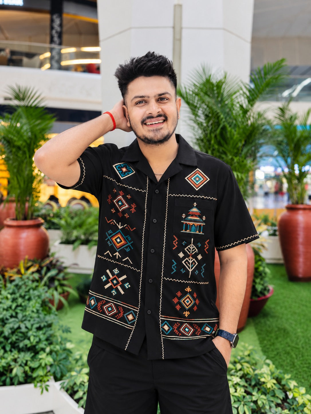 Mosaic Black Designer Co-ord Set